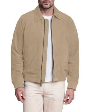 Bagatelle Suede Bomber Jacket - Natural