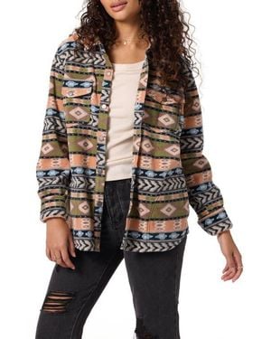 O'neill Sportswear Zuma Print Superfleece Shirt Jacket - Black