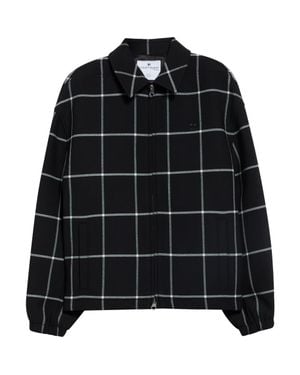 Courreges Windowpane Check Bomber Jacket - Black
