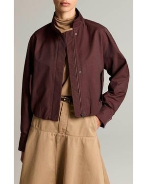 Vince Funnel Neck Jacket - Purple