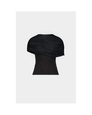 Saemdi Mesh Cape Top - Black