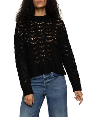 Sanctuary Boheme Open Stitch Sweater - Black