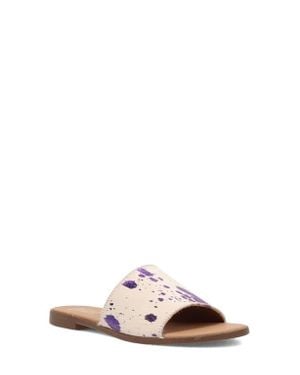 Dingo Moo Moo Genuine Calf Hair Slide Sandal - Pink