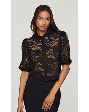 Generation Love Tammy Mesh Lace Shirt - Black
