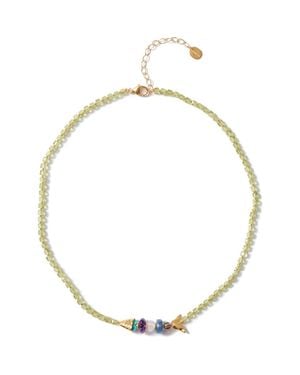 Chan Luu Orris Semiprecious Stone Necklace - Metallic