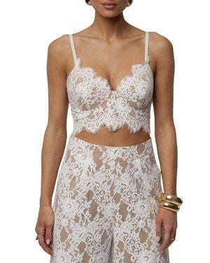 JLUXLABEL Forever Crush Lace Top - White