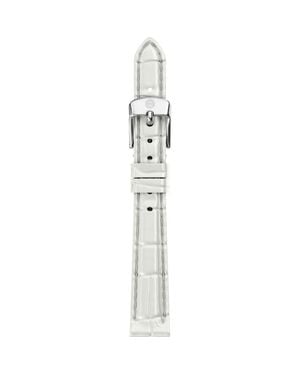 Michele Croc Embossed Leather 12Mm Apple Watch Watchband - Metallic