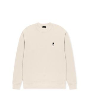 Alix Astronaut Relaxed Midweight Fleece Crewneck Sweatshirt - Natural