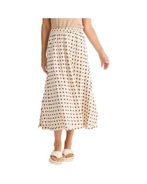 Brave+True Oakley Print Cotton Skirt - Natural