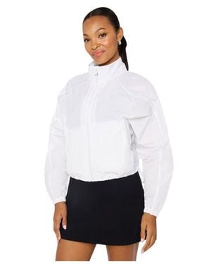 Fabletics Tempo Lightweight Windbreaker - White