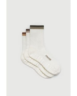 Fraise The Harvest Set Grip Socks - Natural
