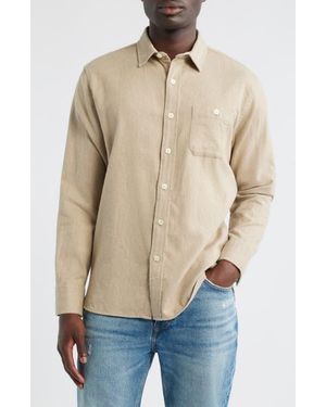 Pendleton Fremont Solid Flannel Button-Up Shirt - Natural