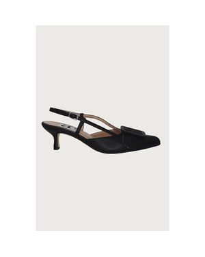 Andrea Carrano Shoes Mia Slingback Kitten Heel - Black