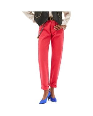 Versace Gender Inclusive Straight Leg Jeans - Red