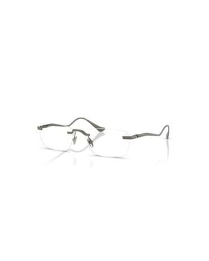 Ferrari 54Mm Rectangle Optical Glasses - Gray