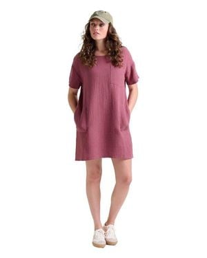 Toad & Co. Tate Double Weave Short Sleeve Dress - Pink
