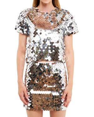 Endless Rose Sequin Top - Metallic