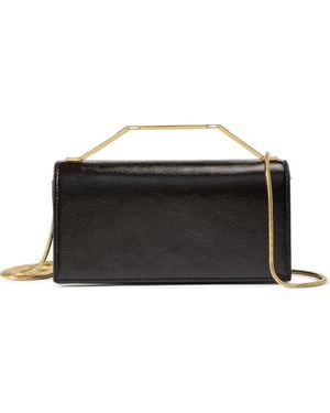 Veronica Beard Barre Patent Leather Clutch - Black