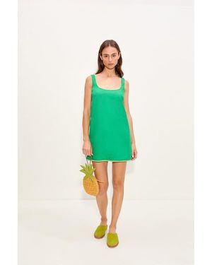 Simon Miller Sahara Embroidered Linen Dress - Green