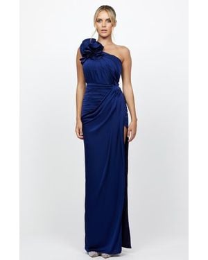 Bariano Vacation Asymmetric Gown - Blue
