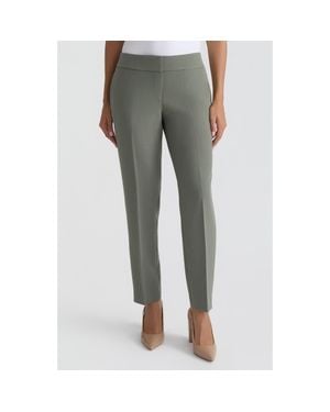 Kasper Ava Stretch Crepe Straight Leg Pants - Gray