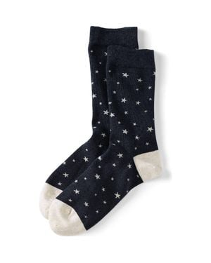 Lands' End 1-Pack Novelty Crew Socks - Blue