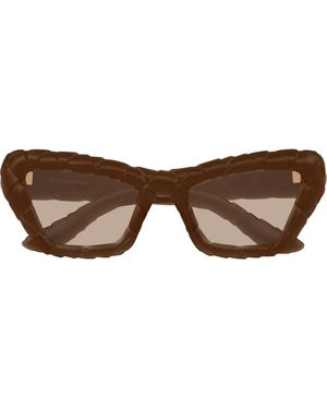 Bottega Veneta 56Mm Cat Eye Sunglasses - Brown