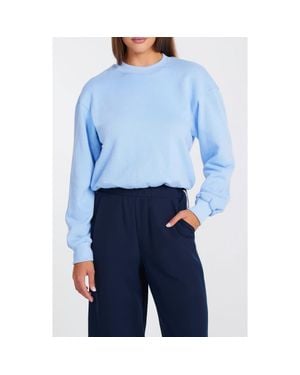 Bishop + Young Cozy Bubble Hem Sweatshirt - Blue