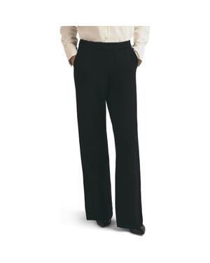FAVORITE DAUGHTER Fatigue Sisters Cotton & Cashmere Wide Leg Sweater Pants - Black