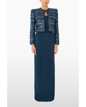 Jenny Packham Alma Beaded Jacket - Blue