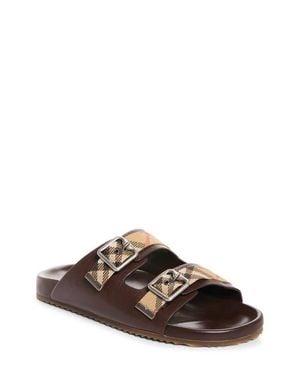 Burberry Urchin Slide Sandal - Brown