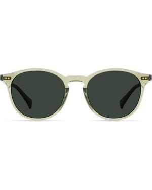 Raen Basq 50Mm Polarized Round Sunglasses - Green
