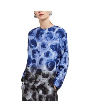 Ottod'Ame Soft Viscose Blouse - Blue