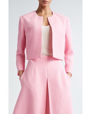 Emilia Wickstead Mirca Double Pocket Crop Jacket - Pink