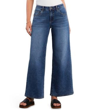 HINT OF BLU Relaxed Wide Leg Jeans - Blue