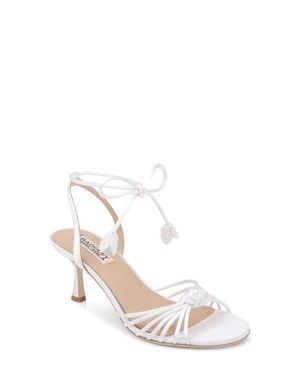 Badgley Mischka Yelena Ankle Wrap Sandal - White