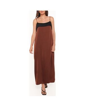 Petal & Pup Carita Colorblock Maxi Dress - Red
