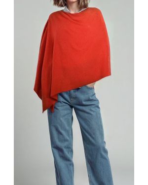 Portolano Cashmere Poncho - Red
