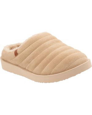 Revitalign Valley Faux Fur Lined Slipper - Natural