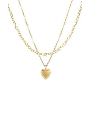 Bearfruit Jewelry The Sweetheart Necklace Stack Set Holiday Gift Idea - Metallic