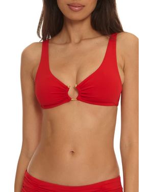 Becca Color Code Bralette Bikini Top - Red
