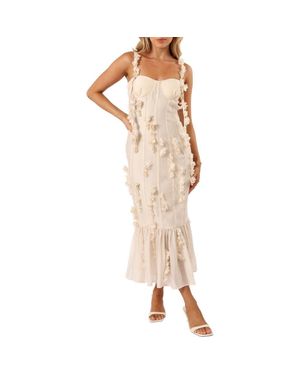 Petal & Pup Posedly Floral Appliqué Dress - Metallic