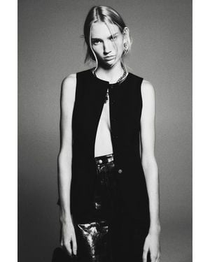 H&M Long Waistcoat - Black