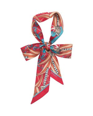 Lost Pattern Madagascar Silk Bandana - Red