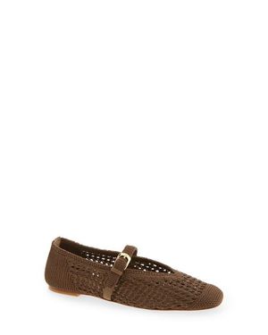 Stuart Weitzman Leora Mary Jane Flat - Brown