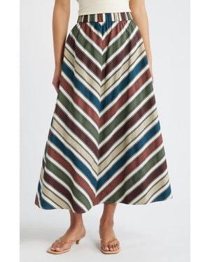 TOPSHOP Stripe Cotton Skirt - Multicolor