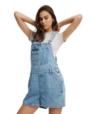 Cotton On Short Denim Overall - Blue