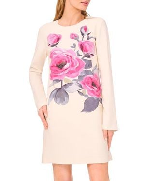 Ted Baker Leona Floral Print Long Sleeve Dress - Pink