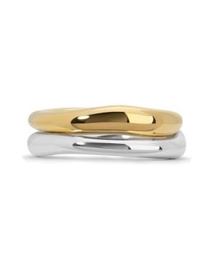 Monica Vinader Set Of 2 Nura Stacking Rings - Multicolor