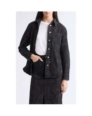Marimekko Maridenim Unikko Button-Up Shirt - Black